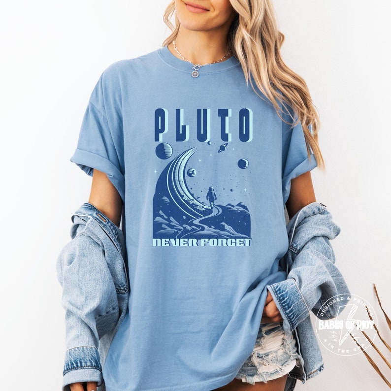 Pluto Never Forget Shirt Aesthetic Universe Shirt Planetary Parade Retro January Planetary Event Shirt Universe Pluto Shirt Retro Space Tee