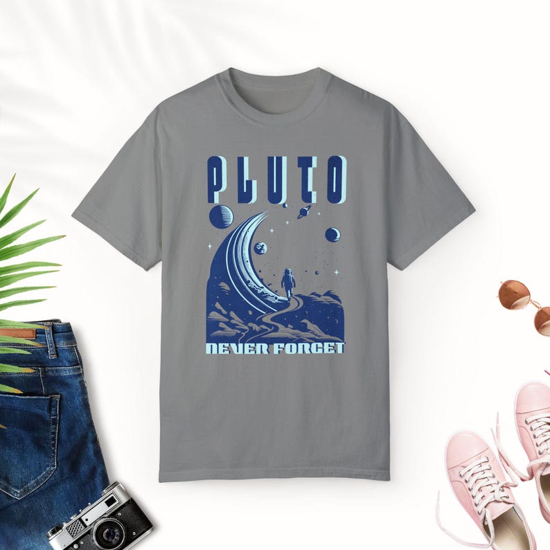 Pluto Never Forget Shirt Aesthetic Universe Shirt Planetary Parade Retro January Planetary Event Shirt Universe Pluto Shirt Retro Space Tee