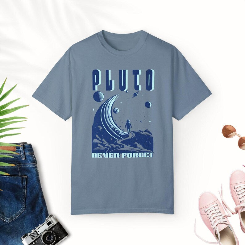 Pluto Never Forget Shirt Aesthetic Universe Shirt Planetary Parade Retro January Planetary Event Shirt Universe Pluto Shirt Retro Space Tee