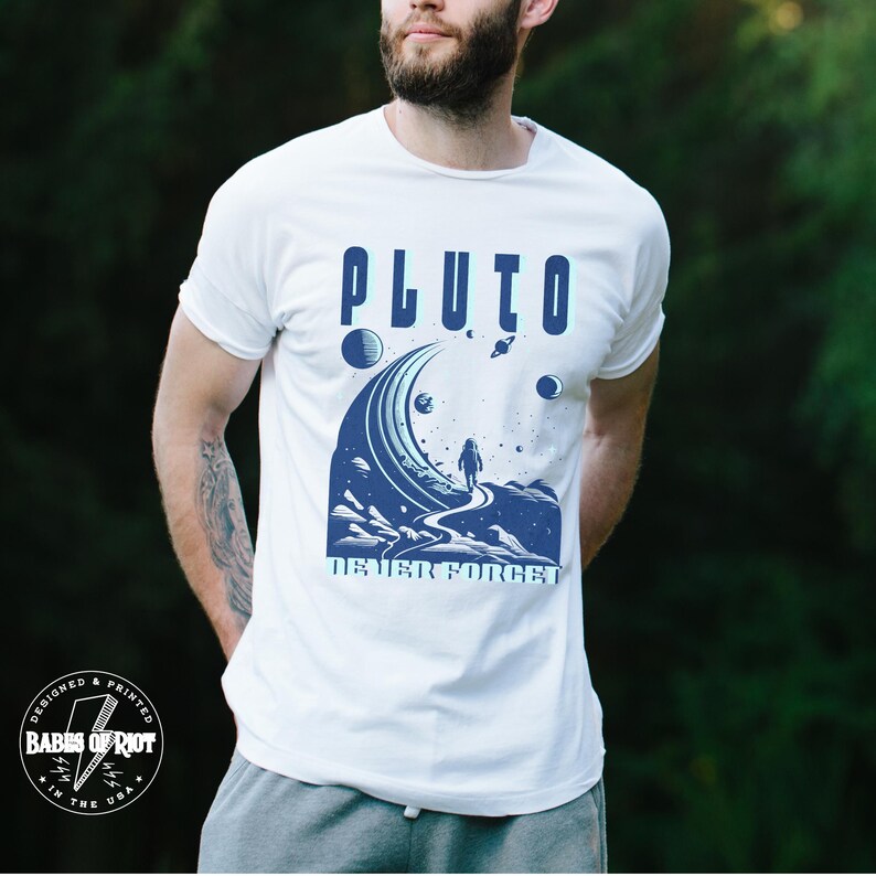 Pluto Never Forget Shirt Aesthetic Universe Shirt Planetary Parade Retro January Planetary Event Shirt Universe Pluto Shirt Retro Space Tee