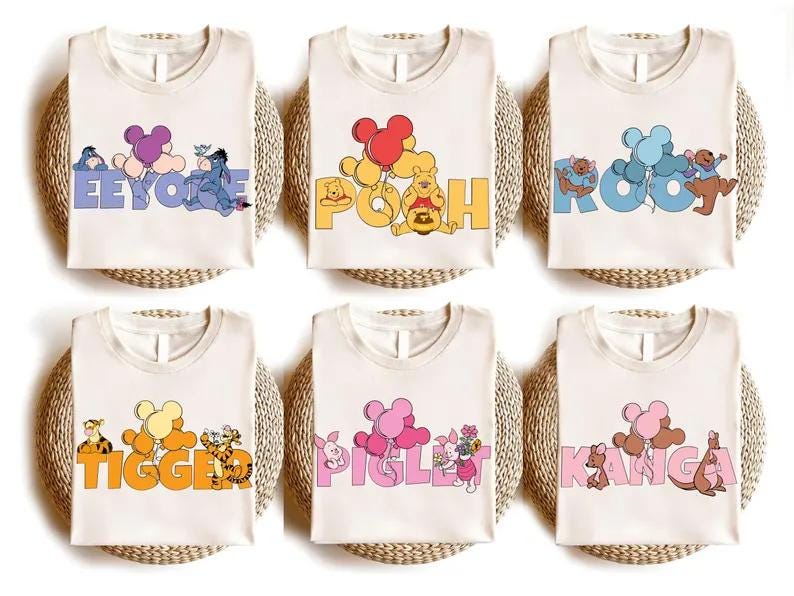 Retro Winnie the Pooh Varsity Shirt, Tigger, Piglet, Eeeyore, Roo, Lumpy, Rabbit, Disneyland Trip Shirt, Disney Family Trip