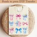 Stitch And Angel Coquette Ready To Press, Disney Heat Transfer, Disney Summer DTF, Family Vacation Transfer, Disneyworld DTF, Disneyland DTF