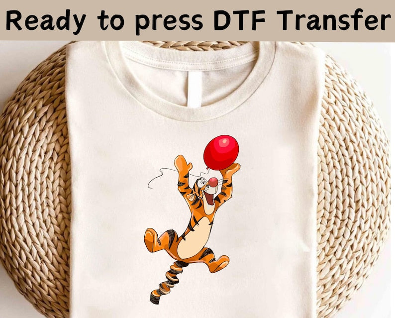 Disney Winnie The Pooh Tigger Balloon DTF,Disney and product image 1