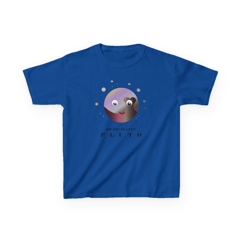 Youth Dwarf planet PLUTO Heavy Cotton™ Tee Tee. Gift for kid who loves planet, space, galaxy.