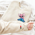 Personalized Stitch and Angel Hoodie: Custom Couple Valentine Gift