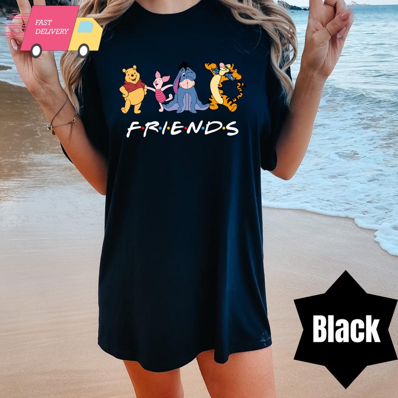 Comfort Colors Winnie The Pooh Friends Shirt, Disneyland Shirt, Pooh Bear, Disney Pooh Bear, Piglet Shirt,Disney Vacation, Disneyland,Tigger