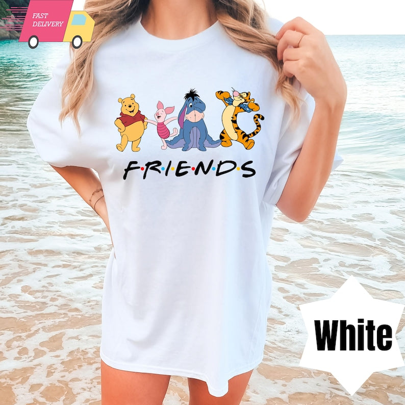 Comfort Colors Winnie The Pooh Friends Shirt, Disneyland Shirt, Pooh Bear, Disney Pooh Bear, Piglet Shirt,Disney Vacation, Disneyland,Tigger