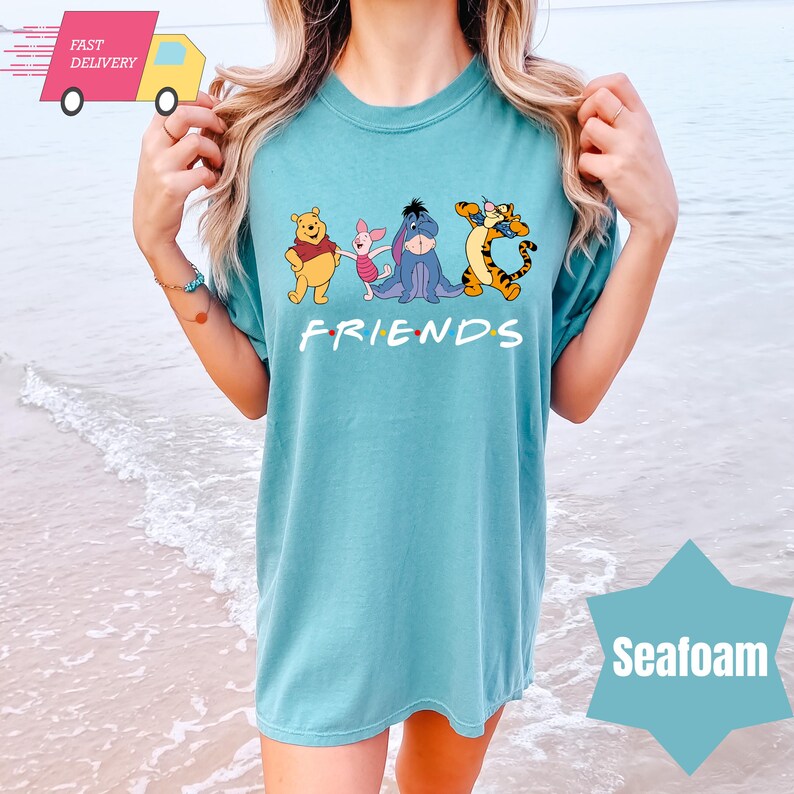 Comfort Colors Winnie The Pooh Friends Shirt, Disneyland Shirt, Pooh Bear, Disney Pooh Bear, Piglet Shirt,Disney Vacation, Disneyland,Tigger