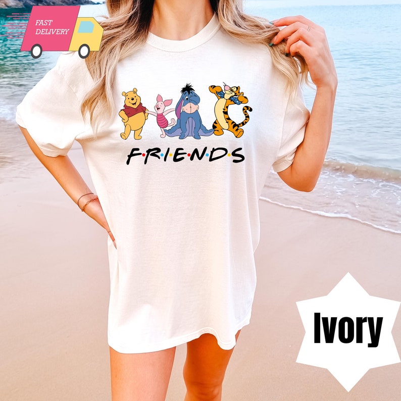 Comfort Colors Winnie The Pooh Friends Shirt, Disneyland Shirt, Pooh Bear, Disney Pooh Bear, Piglet Shirt,Disney Vacation, Disneyland,Tigger