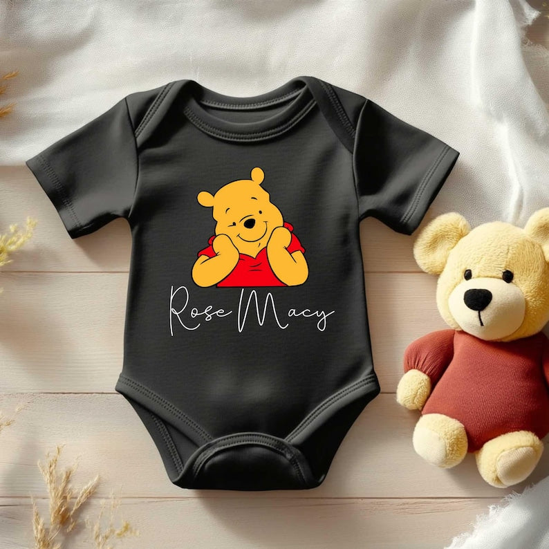 Personalized Winnie the Pooh Onesie®: Piglet & Tigger Baby Bodysuit