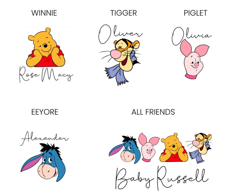 Personalized Winnie the Pooh Onesie®: Piglet & Tigger Baby Bodysuit