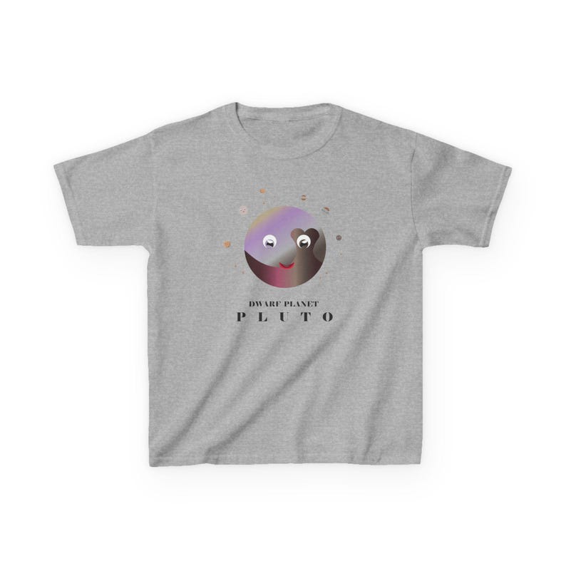 Youth Dwarf planet PLUTO Heavy Cotton™ Tee Tee. Gift for kid who loves planet, space, galaxy.