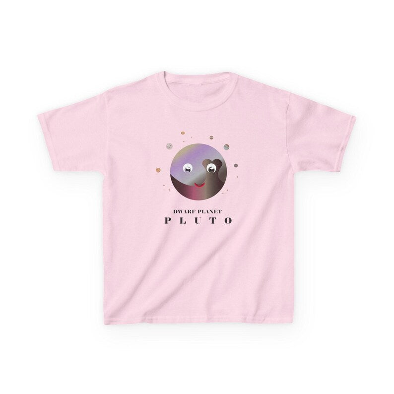 Youth Dwarf planet PLUTO Heavy Cotton™ Tee Tee. Gift for kid who loves planet, space, galaxy.