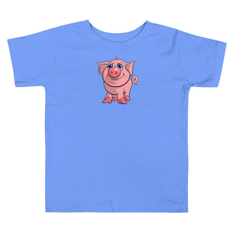 Cute Piglet Kids T-shirt | Toddler Tee with a Pink Piggy | Funny Farm Animals Birthday Gift for Boys and Girls
