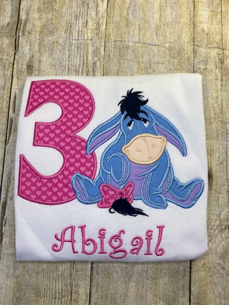YOUR CHOICE of Winnie The Pooh Character Personalized Birthday Shirt