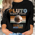 Pluto Forsaken Planet Never Forget Boho Comfort Colors Tee Planet Pluto Sweatshirt, Trendy Science Hoodie, Retro Space Tee, Matching Couples