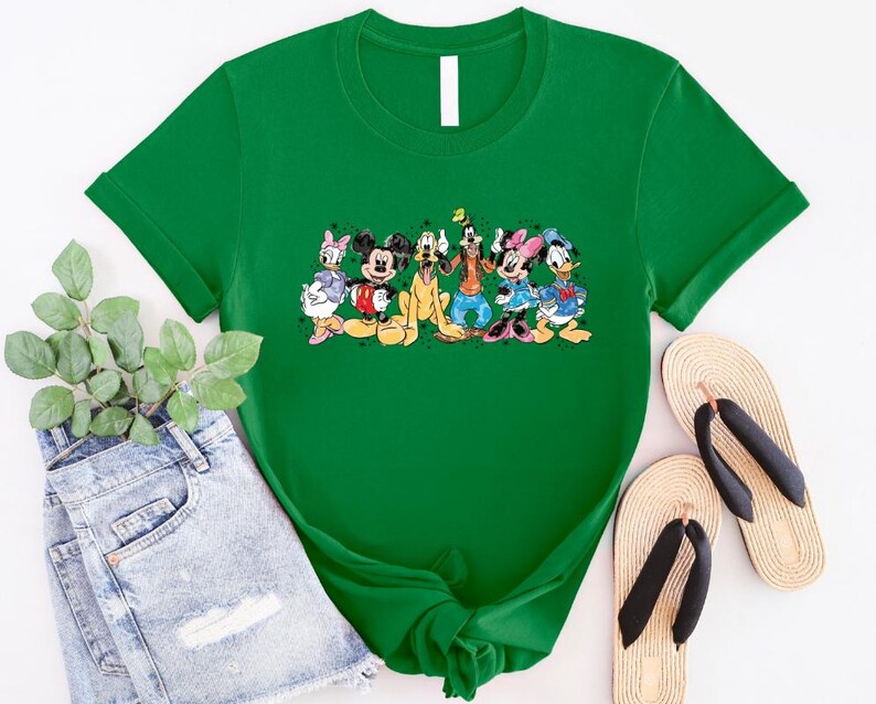 Mickey And Friends Watercolor Shirt, Mickey And Friends Shirt, Mickey Mouse Shirt, Retro Mickey Shirt, Friends Shirt, Disney Shirt