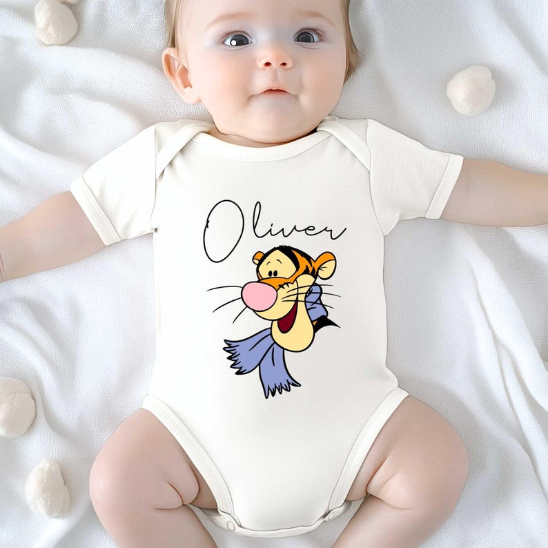 Personalized Winnie the Pooh Onesie®: Piglet & Tigger Baby Bodysuit