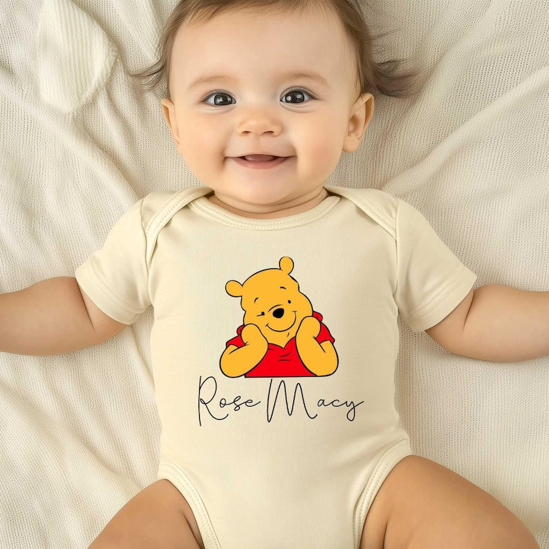 Personalized Winnie the Pooh Onesie®: Piglet & Tigger Baby Bodysuit