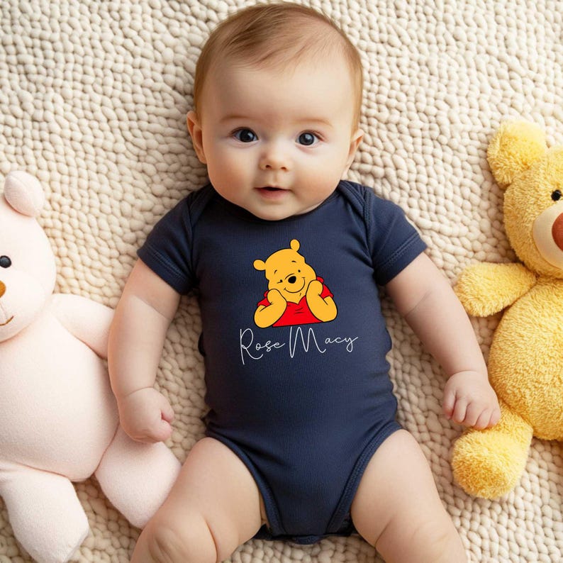 Personalized Winnie the Pooh Onesie®: Piglet & Tigger Baby Bodysuit