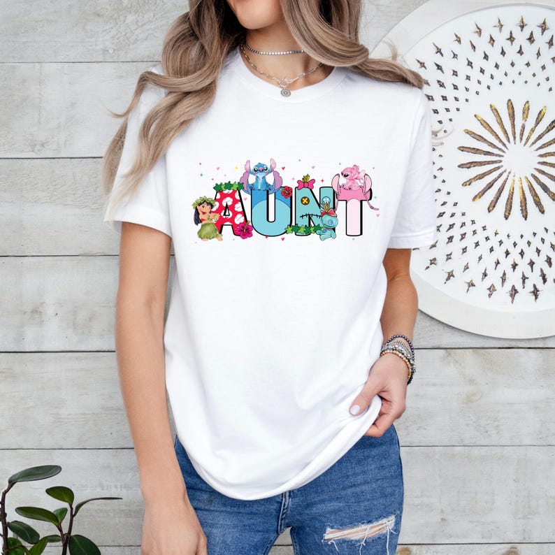Custom Kids Name Aunt Shirt | Mother's Day Gift Shirt | Personalized Auntie Tee