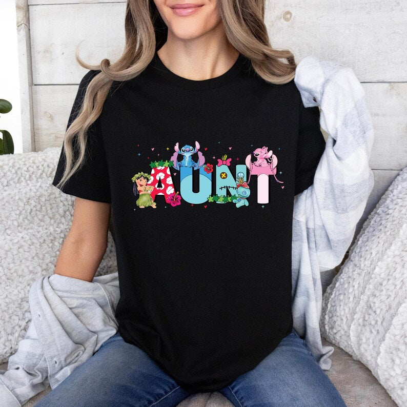 Custom Kids Name Aunt Shirt | Mother's Day Gift Shirt | Personalized Auntie Tee