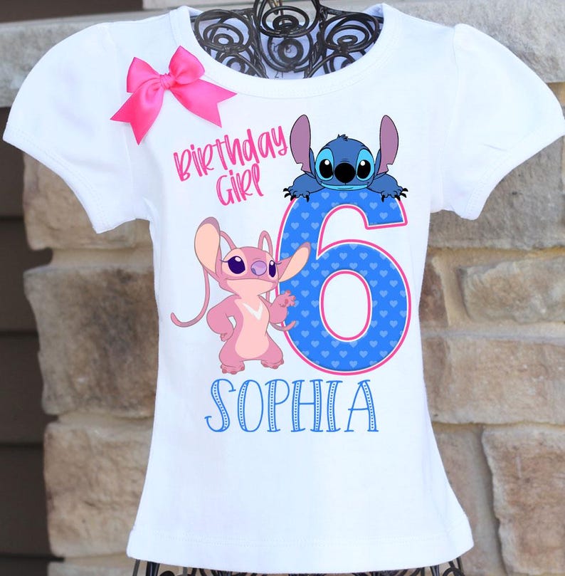 Stitch and Angel Birthday Shirt, Stitch Birthday Shirt, Lilo and Stitch Birthday Shirt, Stitch Birthday Party