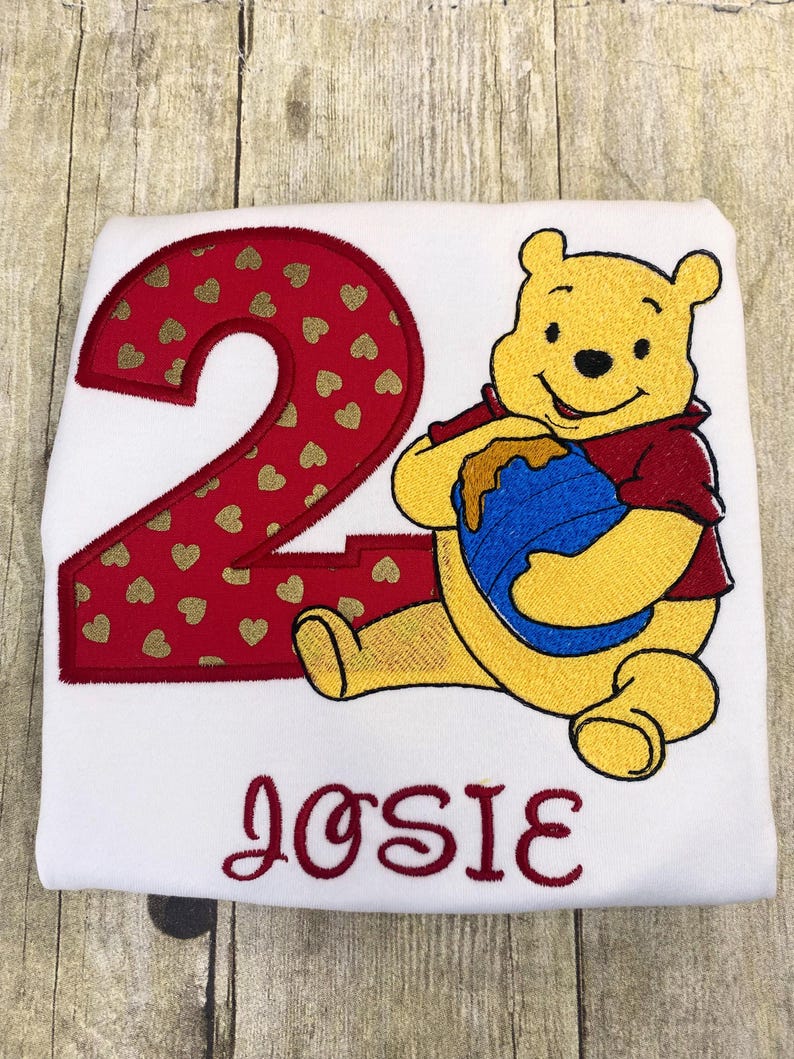 YOUR CHOICE of Winnie The Pooh Character Personalized Birthday Shirt