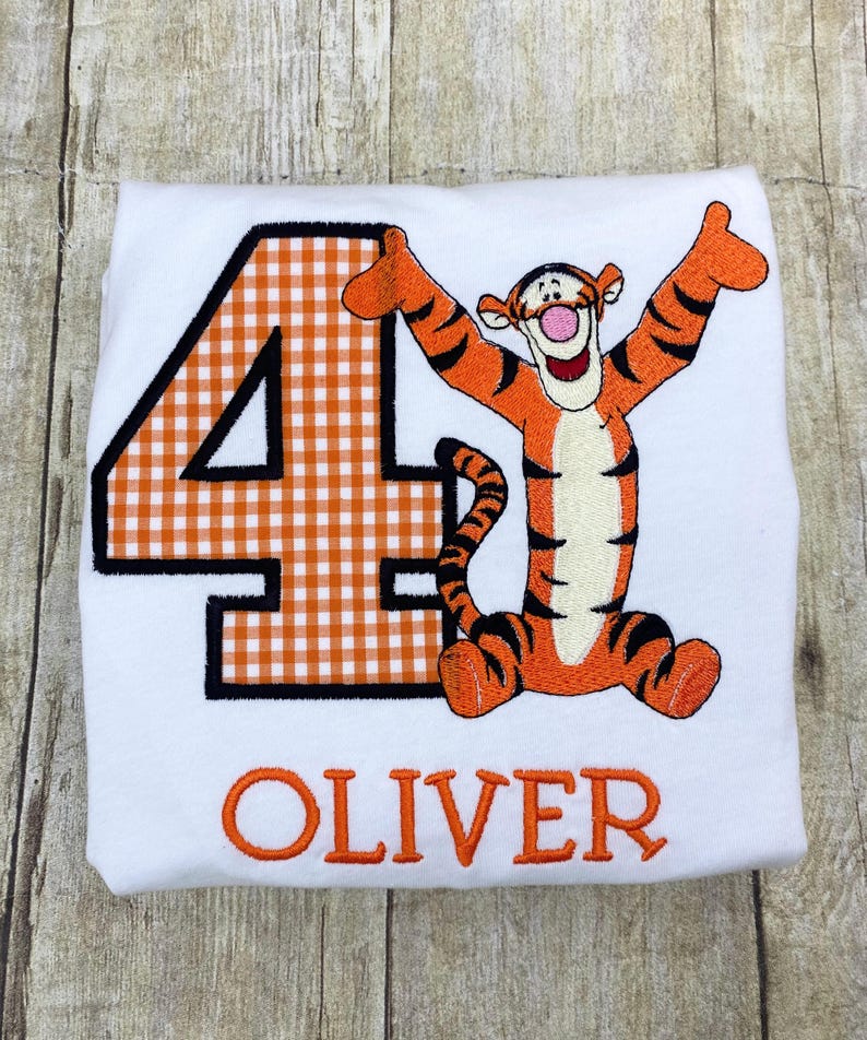 YOUR CHOICE of Winnie The Pooh Character Personalized Birthday Shirt