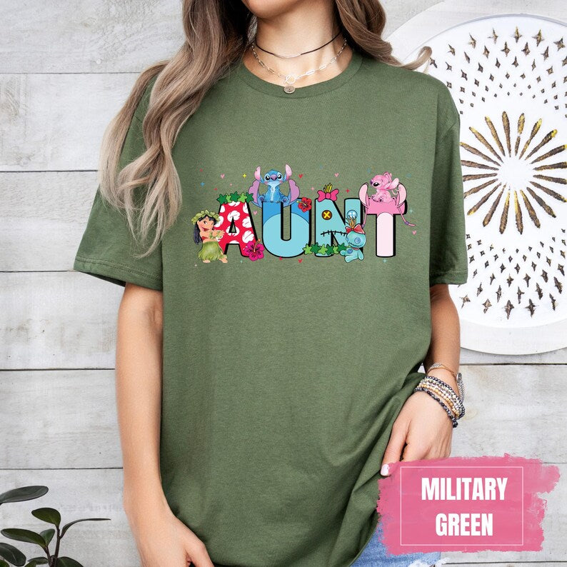 Custom Kids Name Aunt Shirt | Mother's Day Gift Shirt | Personalized Auntie Tee