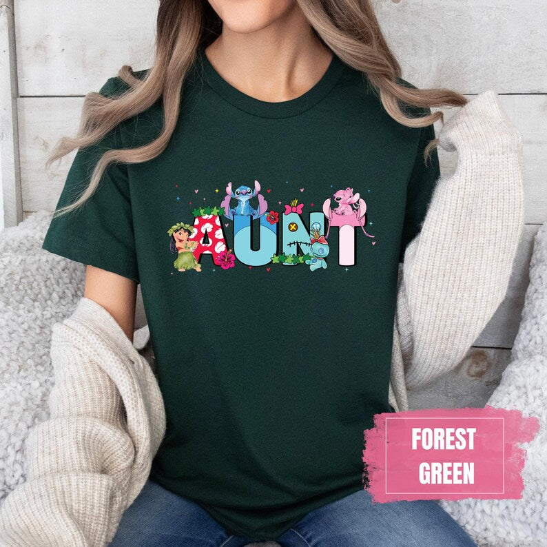 Custom Kids Name Aunt Shirt | Mother's Day Gift Shirt | Personalized Auntie Tee