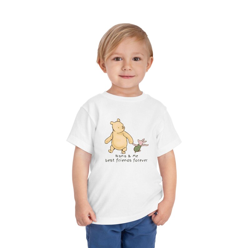 Personalized Toddler T-Shirt with Winnie the Pooh and Piglet | Best Friends Tee | Nana Mimi Mom and Me Tee