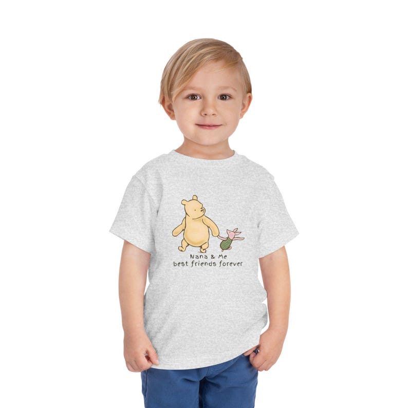 Personalized Toddler T-Shirt with Winnie the Pooh and Piglet | Best Friends Tee | Nana Mimi Mom and Me Tee