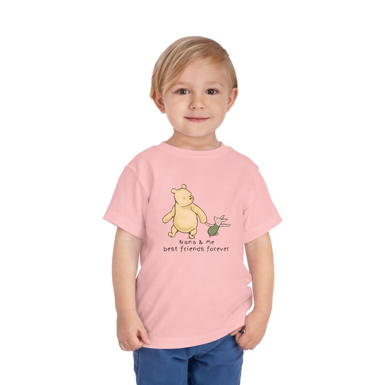 Personalized Toddler T-Shirt with Winnie the Pooh and Piglet | Best Friends Tee | Nana Mimi Mom and Me Tee