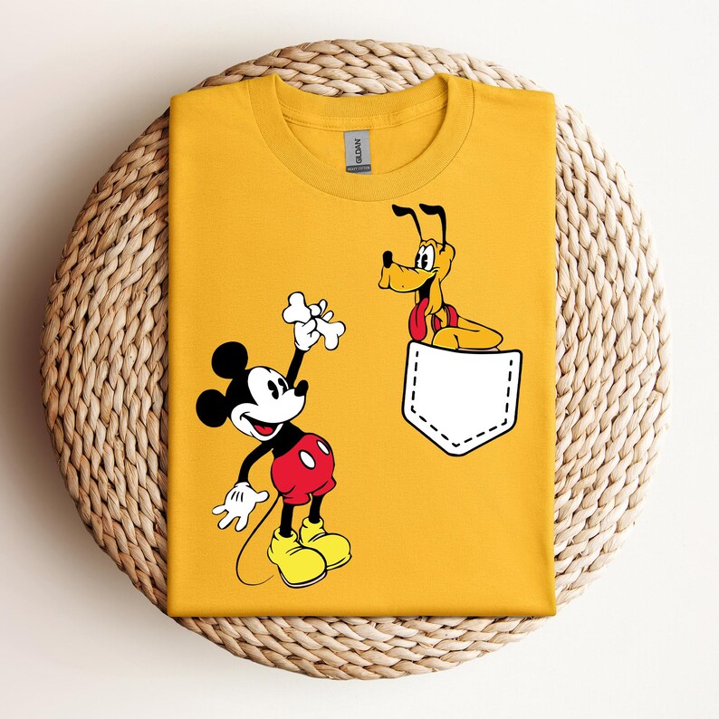Comfort Colors® Mickey And Pluto T-Shirt, Cute Disney Shirt, Mickey Mouse T-Shirt, Pluto T-Shirt, Disney Vacation Shirt
