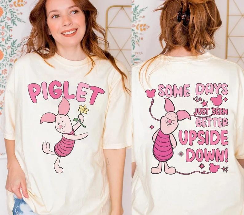 Disney Piglet 2 Side Shirt, Winnie the Pooh Piglet Shirt,Piglet Family Shirt,Pooh Friends Matching Shirt,Winnie The Pooh Piglet Birthday Tee