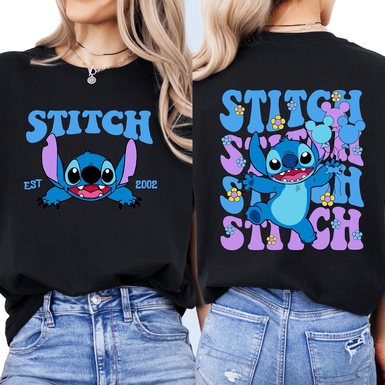 Lilo And Stitch Shirt | Angel Shirt | Stitch Birthday Tshirt | Lilo Child Tshirt | Disney Cartoon Shirt Unisex Adult Kids | Disney theme
