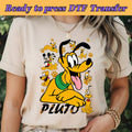 Pluto DTF, Mickey And Pluto, Dog World, Cute Dog, Dog Paw, Mickey Pluto T-Shirt DTF Design, DTF Transfer, Ready To Press, Direct to Film