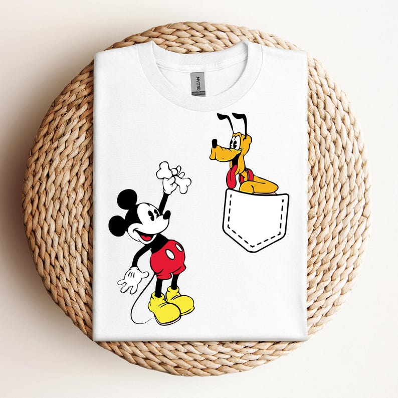Comfort Colors® Mickey And Pluto T-Shirt, Cute Disney Shirt, Mickey Mouse T-Shirt, Pluto T-Shirt, Disney Vacation Shirt