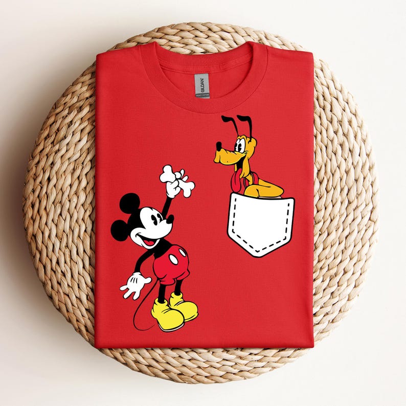 Comfort Colors® Mickey And Pluto T-Shirt, Cute Disney Shirt, Mickey Mouse T-Shirt, Pluto T-Shirt, Disney Vacation Shirt