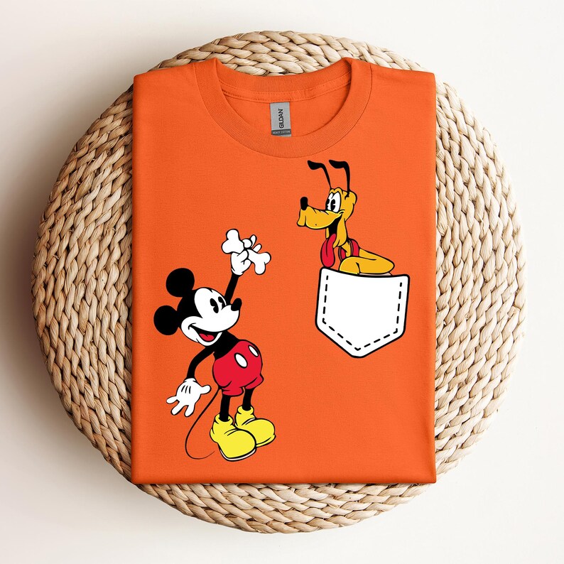 Comfort Colors® Mickey And Pluto T-Shirt, Cute Disney Shirt, Mickey Mouse T-Shirt, Pluto T-Shirt, Disney Vacation Shirt