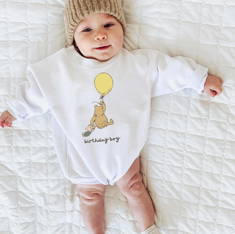 Classic Pooh, Baby Outfit, Bear Birthday, Romper, Winnie product image 8