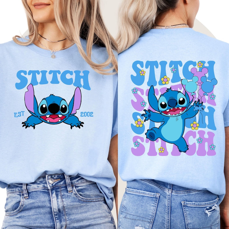 Lilo And Stitch Shirt | Angel Shirt | Stitch Birthday Tshirt | Lilo Child Tshirt | Disney Cartoon Shirt Unisex Adult Kids | Disney theme