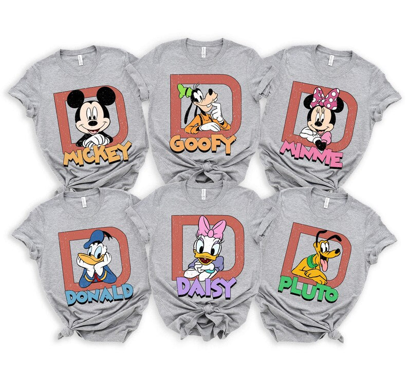 Disney Characters Face Shirts, Disney Mickey & Friends Pluto Goofy Matching Tee, Disneyland Family Vacation Trip Shirt, Disney Matching Tees