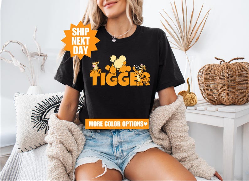 Comfort Colors® Tigger Shirt, Pooh and Friends Shirt, Tigger Winnie The Pooh Shirt, Tigger Shirt, Pooh Characters Shirt, Disney Tigger Shirt