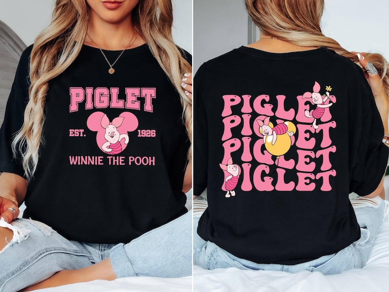 Piglet Est 1926 Winnie The Pooh Shirt, Pooh Characters Since Two Side Tee, Disneyland Matching T-shirt, Disney Tees, Winnie the Pooh Shirts