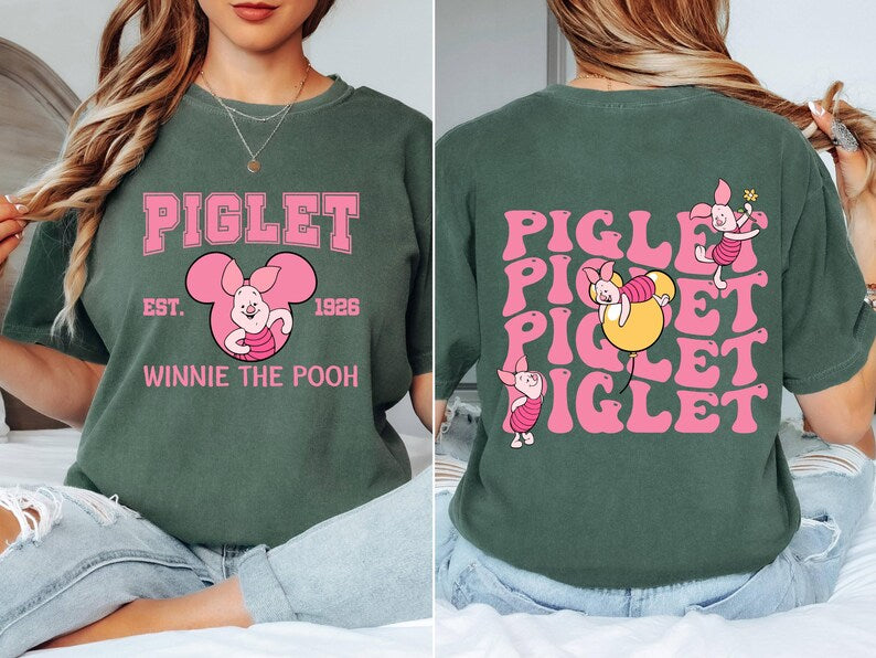 Piglet Est 1926 Winnie The Pooh Shirt, Pooh Characters Since Two Side Tee, Disneyland Matching T-shirt, Disney Tees, Winnie the Pooh Shirts