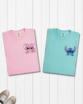 Stitch and Angel Comfort Colors Pocket Tee, Matching Disney Shirts