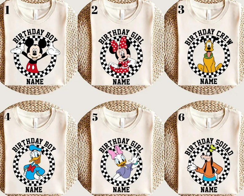 Mickey And Friends Birthday Custom Shirt, Disney Mickey And Friends Shirt, Mickey Mouse Shirt, Retro Mickey Shirt, Disney Characters Shirt