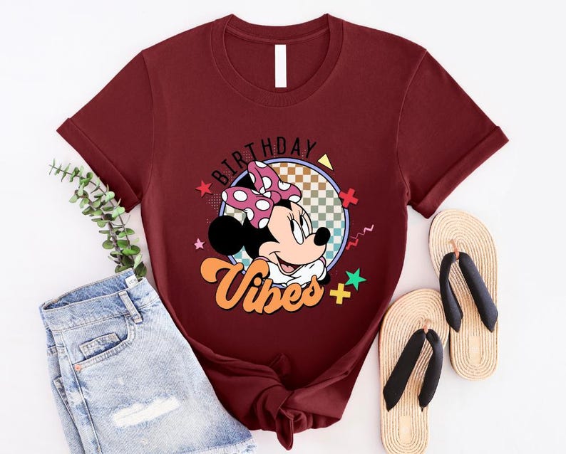 Mickey And Friends Birthday Vibes Shirt, Disney Mickey And Friends Shirt, Mickey Mouse Shirt, Retro Mickey Shirt, Disney Characters Shirt